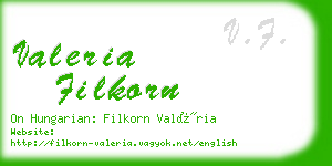 valeria filkorn business card